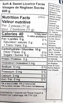 ah sweet soft licorice faces 600g