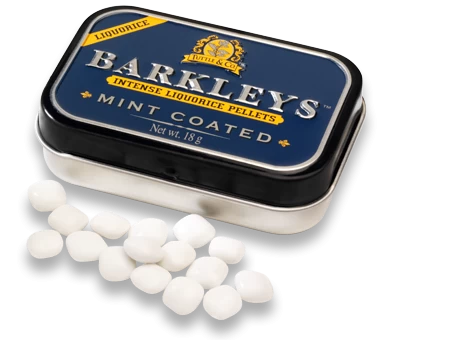 Barkley's Intense Mints Coated Licorice Pellets 18g