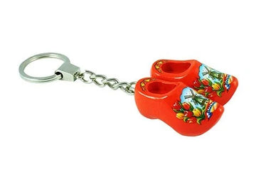 Buy orange Keychains- Double Wooden Shoe