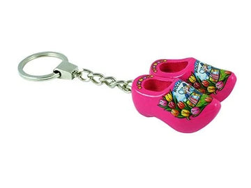 Buy pink Keychains- Double Wooden Shoe