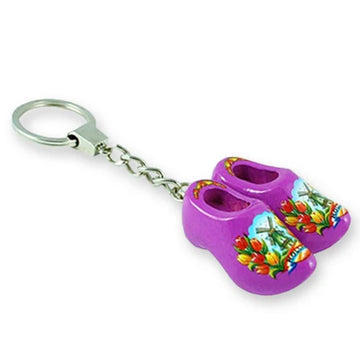 Buy purple Keychains- Double Wooden Shoe