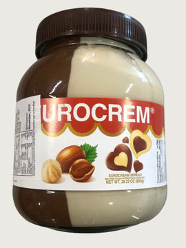 Jar of EUrocrem cream with hazelnuts 