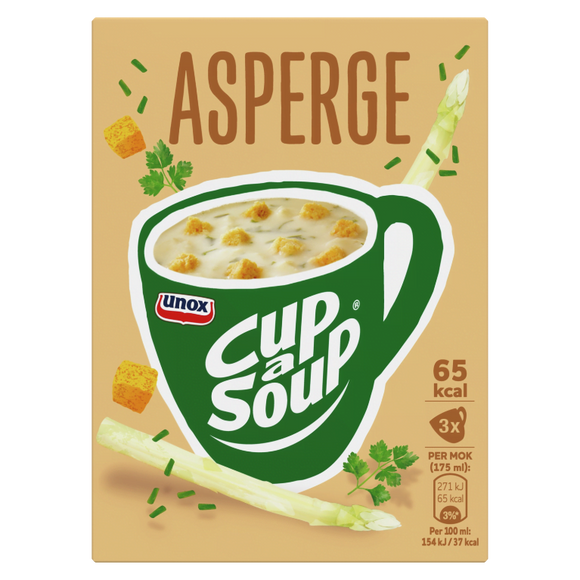 Unox Cup of Soup Asparagus 3pk 45g