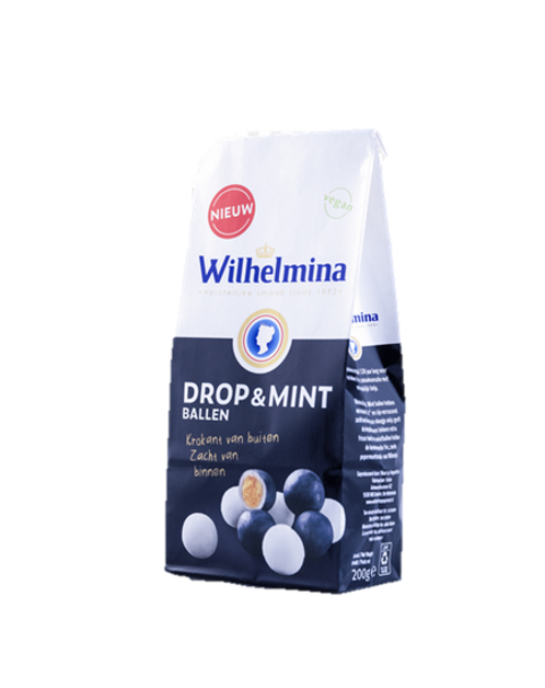 Wilhelmina Drop and Mint Balls Bag 200g