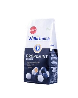 Wilhelmina Drop and Mint Balls Bag 200g