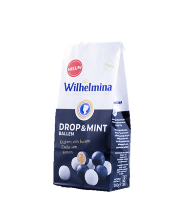 Wilhelmina Drop and Mint Balls Bag 200g