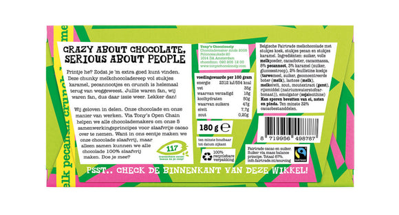 Tony's Chocolonely Bars Pecan Crunch 180 g - Dutchy's European Market