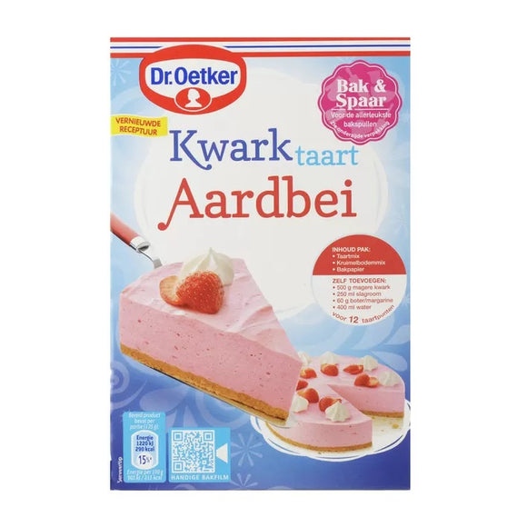 Dr.Oetker Strawberry Quark Cake Mix with Crust 440g - Dutchy's European Market