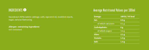 Kuehne Sauerkraut Ready to Serve 720ml - Dutchy's European Market