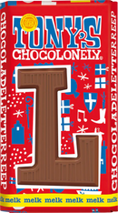 Tony's Chocolonely Chocolate Letters 180g-17