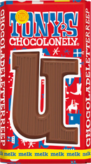 Tony's Chocolonely Chocolate Letters 180g-24