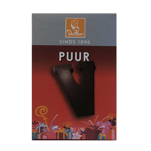 De Heer Dark Chocolate Letters 65 g - Dutchy's European Market