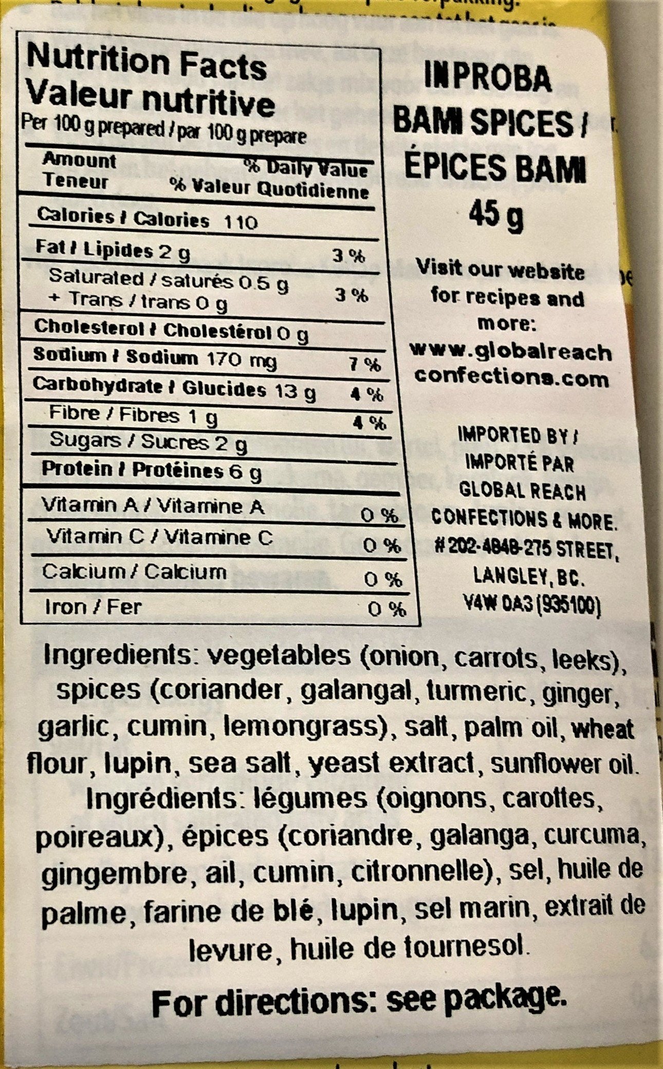 Inproba Bami Mix 50g - Dutchy's European Market