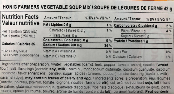 Honig Farmers Vegetable Soup 42g - Dutchy's European Market