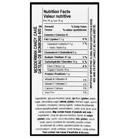 Modderman Candy Cake 400 g - Dutchy's European Market