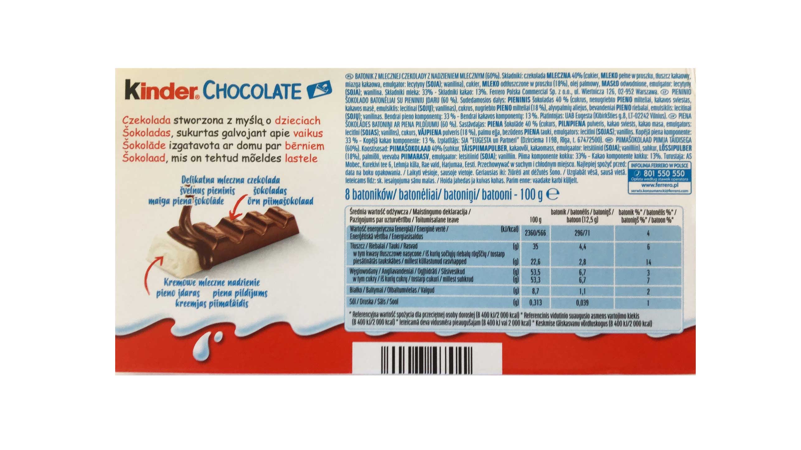 Ferrero Kinder Schokolade 100g - Dutchy's European Market