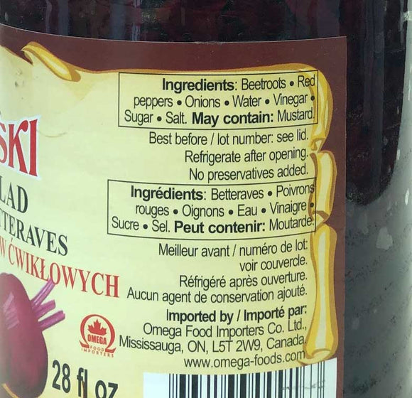 Wolski Beet Salad 796ml - Dutchy's European Market